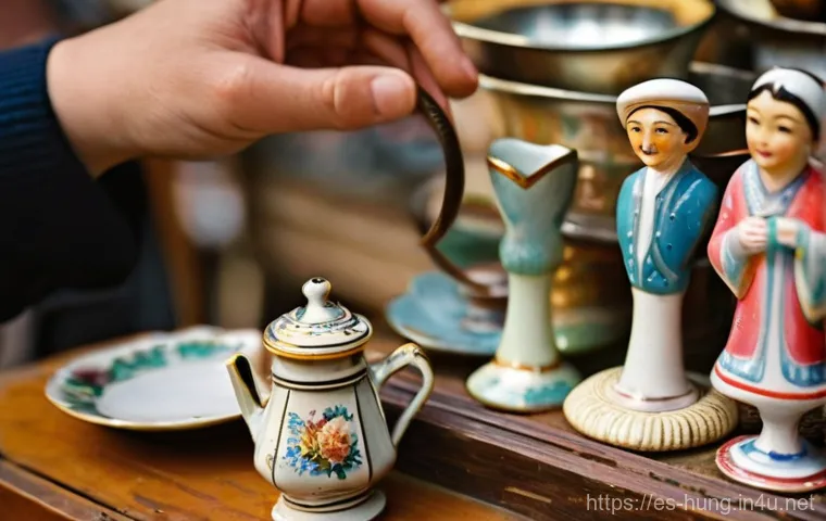 헝가리 살러시 광장 벼룩시장 - **Prompt:** A bustling, sun-drenched outdoor flea market, reminiscent of a historical European plaza...