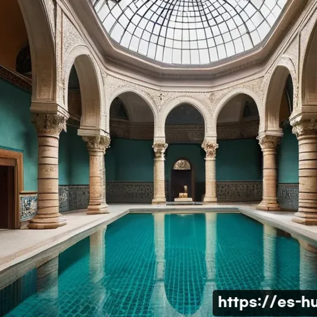 헝가리 오스만 제국 지배 - **"A serene, historically-inspired scene inside the Rudas Bath in Budapest, showcasing the Ottoman a...